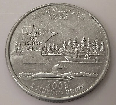 2005-P USA Minnesota State Quarter 'P' Mintmark Highly Collectable  - Image 1 of 4