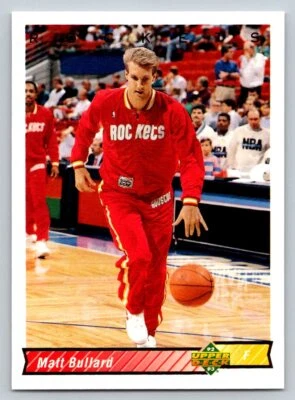 1992-93 Upper Deck #99 Matt Bullard Houston Rockets - Image 1 of 2