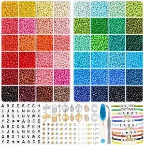 3Mm Perline Braccialetti, 16000 Pezzi Perline per Braccialetti Con 300 Lettere K - Foto 1 di 12