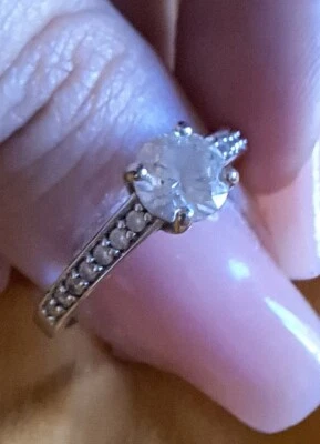 ANELLO DONNA ORIGINALE SWAROVSKI IDEA REGALO PER DONNA ARGENTO GIOIELLI  - Immagine 1 di 3