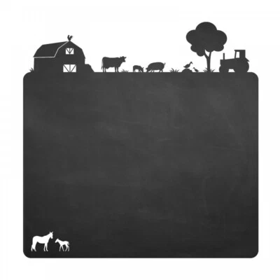 014 Bauernhof selbstklebende Tafelfolie/Kreidefolie inkl. 3 Stück Kreide 900x900 - Bild 1 von 4