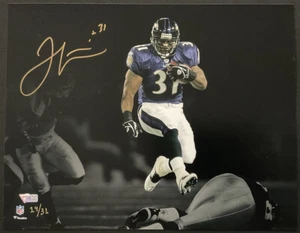 JAMAL LEWIS Signed Autographed 11x14 Photo Baltimore Ravens FANATICS B066994 - Picture 1 of 4