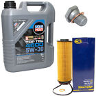 Motoröl Set 5W-30 5 Liter + Ölfilter SH 4105 P + Schraube für BMW 3er 340 7er