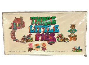 Three Little Pigs Vintage Board Game Selchow 1971 Complete Wrapped In Plastic