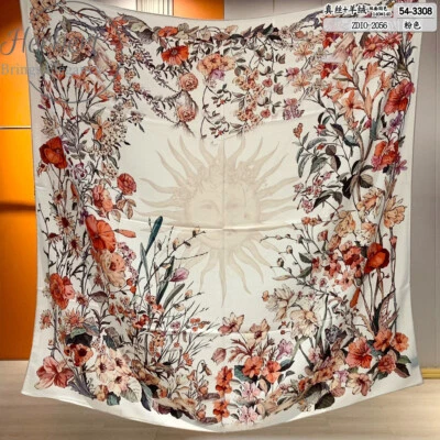 Шикарный шелковый кашемировый шарф с одинаковым цветом с обеих сторон - Изображение 1 из 4