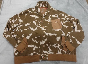 Vintage Y2K Rocawear Mens Size 3XL Brown Camo Shawl Collar Cardigan - Picture 1 of 10