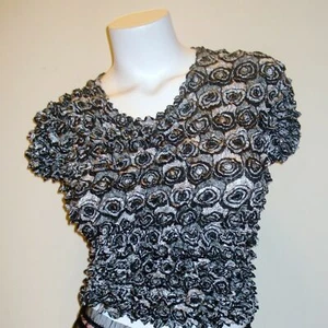 SEXY NEW FASHION POPCORN SHORT SLEEVE BLOUSE SHIRT PS03EZ - Picture 1 of 1