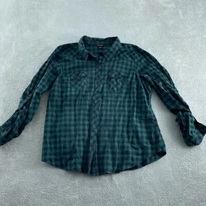 Torrid Womens Plaid Button-Up Long Sleeve Size 1 100% Cotton Casual Top 2970 - Picture 1 of 8
