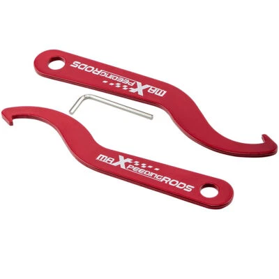 1 Pair COILOVER ADJUSTMENT WRENCH SUSPENSION C SPANNER TOOL RED - Image 1 of 4