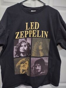 Led Zeppelin Four Faces Band T-shirt Size Xl  Rare 90s Vintage Swan Song on back