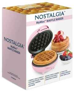 Nostalgie Waffeleisen Pink My Mini Personal Elektrische 5" Kochfläche Neu - Bild 1 von 5