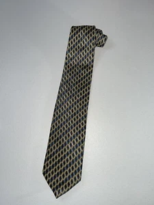 Cravatta Giorgio Brutini 60" blu e oro cravatta geometrica - Foto 1 di 4