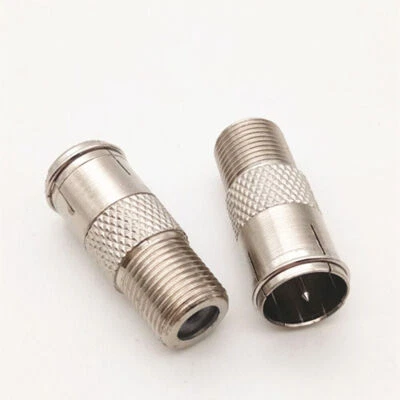 8PCS F Type Quick Plug RF Coax Coaxial Cable Adapter Connector Male - Female M/F - Bild 1 von 4