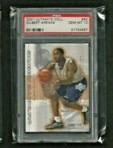 Gilbert Arenas '01-02 Ultimate Collection #62 ULTIMATE ROOKIES #/750 PSA 10 MINT