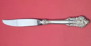 Cuchillo Wallace Grande barroco con mango de plata de ley sin monograma 8 7/8" - Imagen 1 de 5