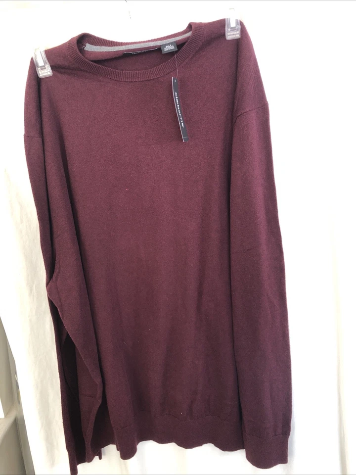 CLAIBORNE LONG SLEEVE  MENS Burgundy SWEATER SIZE XXL NWT - Image 1 of 4