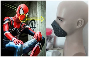 Spiderman Mouth Faceshell No tóxico Spider-man Soft Breathing Half Mask - Imagen 1 de 6