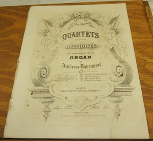 1865 Sheet Music//PRAISE YE THE LORD! by Ludwig van Beethoven - Picture 1 of 2
