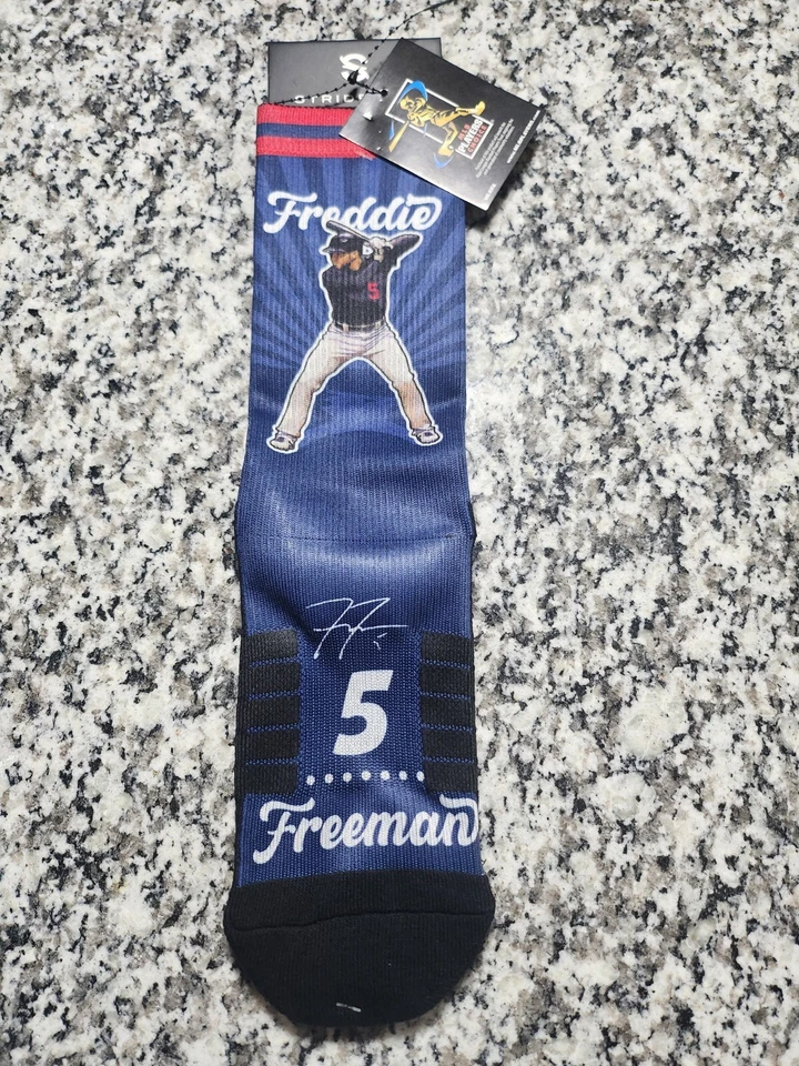 LA Dodgers Freddie Freeman Socks Atlanta Braves Baseball Licensed M/L Unisex - Image 1 of 4