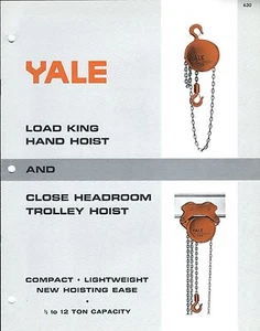 MRO Brochure - Yale - Load King Hand Hoist - Trolley - c1964 (MR112) - Picture 1 of 1