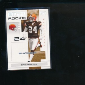 2007 Playoff NFL Playoffs Silver Signatures 167 ERIC WRIGHT BROWNS 25/25