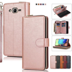 9Card Wallet Case Zipper Kickstand Flip Leather Case Samsung Grand Prime Plus