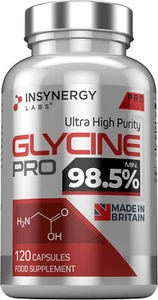 Glycine 650mg Per Capsule | 98.5% Purity x 120 Caps | L Glycine Powder Amino - Picture 1 of 7