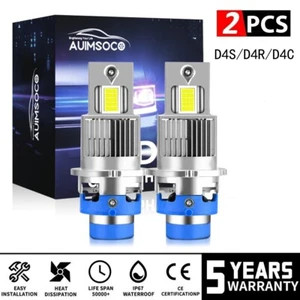 2x D4R/D4S/D4C LED Headlight Bulb HID XENON Replacement 6000K White 200W - Picture 1 of 12