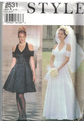 2531 UNCUT Vintage Style Sewing Pattern Misses Party Cocktail Dress Wedding Gown - Image 1 of 2