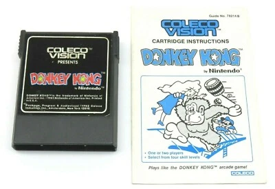 Donkey Kong (Colecovision, 1982) By Coleco (Cartridge & Manual) NTSC - Image 1 of 4