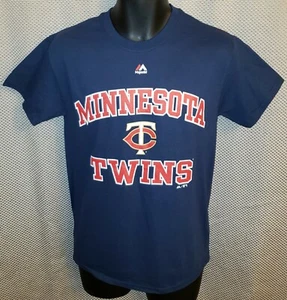 Minnesota Twins dunkelblau Majestic Arch T-Shirt neu mit Etikett - Erwachsene S (Herren XS) - Bild 1 von 4