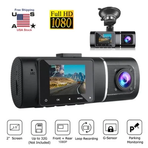 HD 1080P Front&Inside Camera Video Recorder G-Sensor Dual Lens Car DVR Dash Cam - Picture 1 of 12