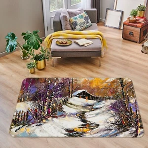 3D Ölgemälde Schnee 934 Antirutsch Teppich Matte Zimmermatte Elegant Fototeppich Coco - Bild 1 von 4