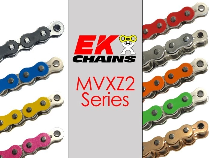 EK CHAIN MVXZ2 QX-RING 525 PITCH CHAIN -120 LINKS - GREEN - Image 1 of 1
