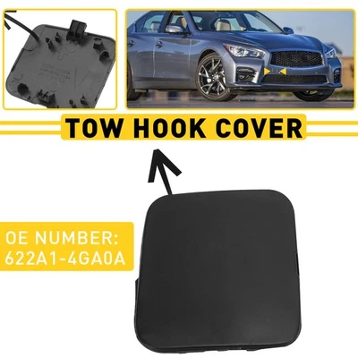 Tapa de ojo de gancho de remolque para parachoques delantero 622A1-4GA0A compatible con Infiniti 2014-2018 Q50 Foto 1 de 4