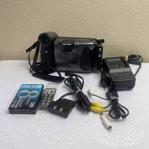 Sharp 8 Viewcam VL-E33 with AC adapter Cassette Remote Needs NEW Battery See Pic - Picture 1 of 13