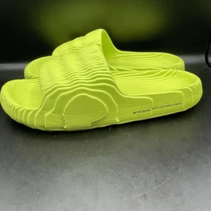 Adidas Adilette 22 Triple Tech Yellow Sandals Slides Mens Size 12 - Picture 1 of 12
