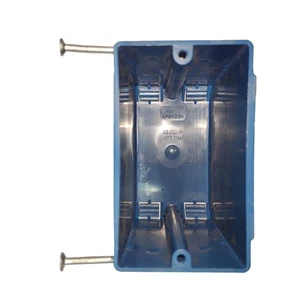 1 Gang New Work Electrical Switch Outlet Box 3.44" Deep 23 cu in ETL Blue - Picture 1 of 12