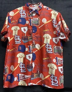 MENS St. Louis Cardinals All-Over Print Button-Down Shirt SZ XL Busch Stadium (5 - Picture 1 of 7