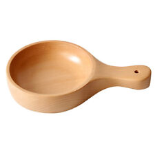  Japanese Style Pickle Bowl Wood Salad Bowl with Handle Fruit Pizza Bowl Scoop
