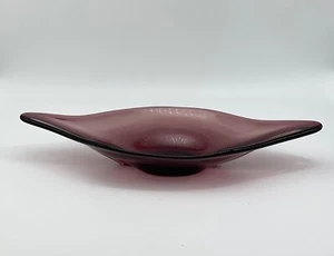 Viking Glass Epic Line amethyst console bowl 13” centerpiece stretch purple MCM - Picture 1 of 6