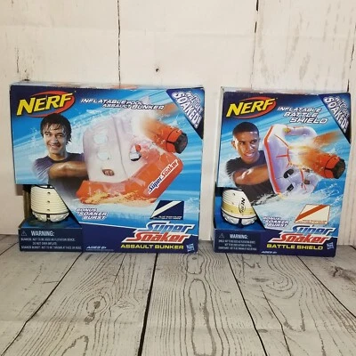 NUEVO Búnker de Asalto Nerf y Escudo de Batalla Super Soaker Juguete de Agua con Ráfaga de Remojo Foto 1 de 4