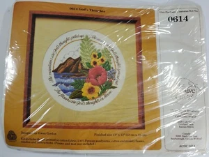 Vintage Creative Circle 0614 God's Thoughts Needlepoint Kit Religious  - Picture 1 of 3