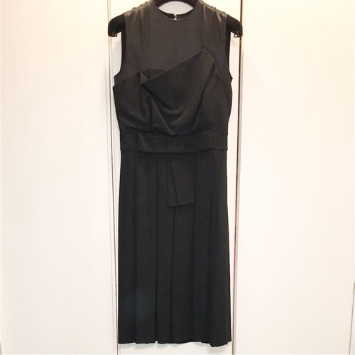 Christian Dior abito smanicato donna taglia 38 acetato rayon nero