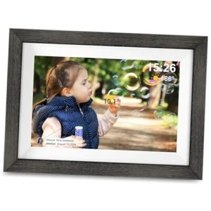 Frameo Digital Photo Frame,10.1 Inch WiFi Smart Digital Picture 10.1 Inch Wood - Picture 1 of 7