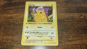 Pokemon 1st Edition schattenloses Pikachu rote Wangen Basisset 58/102 PS - Bild 1 von 19