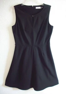 Calvin Klein Sleeveless Black Dress A-Line Keyhole Neckline Zip Back Size 10 - Picture 1 of 3