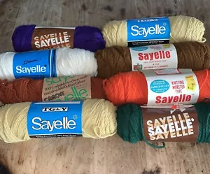 MENGE 8 Stränge Vintage Sayelle Garn Ernte Farben mehrfarbig GEBRAUCHT - Bild 1 von 12