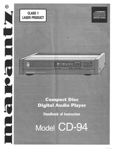 Marantz CD-94 Odtwarzacz CD Instrukcja obsługi - Zdjęcie 1 z 1