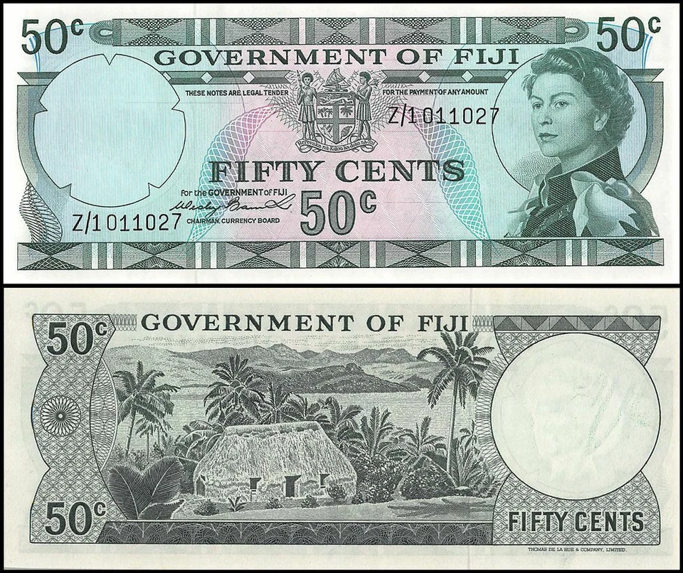 Fiji 50 Cents, 1971 ND, P-64az, UNC, Replacement - Image 1 of 1